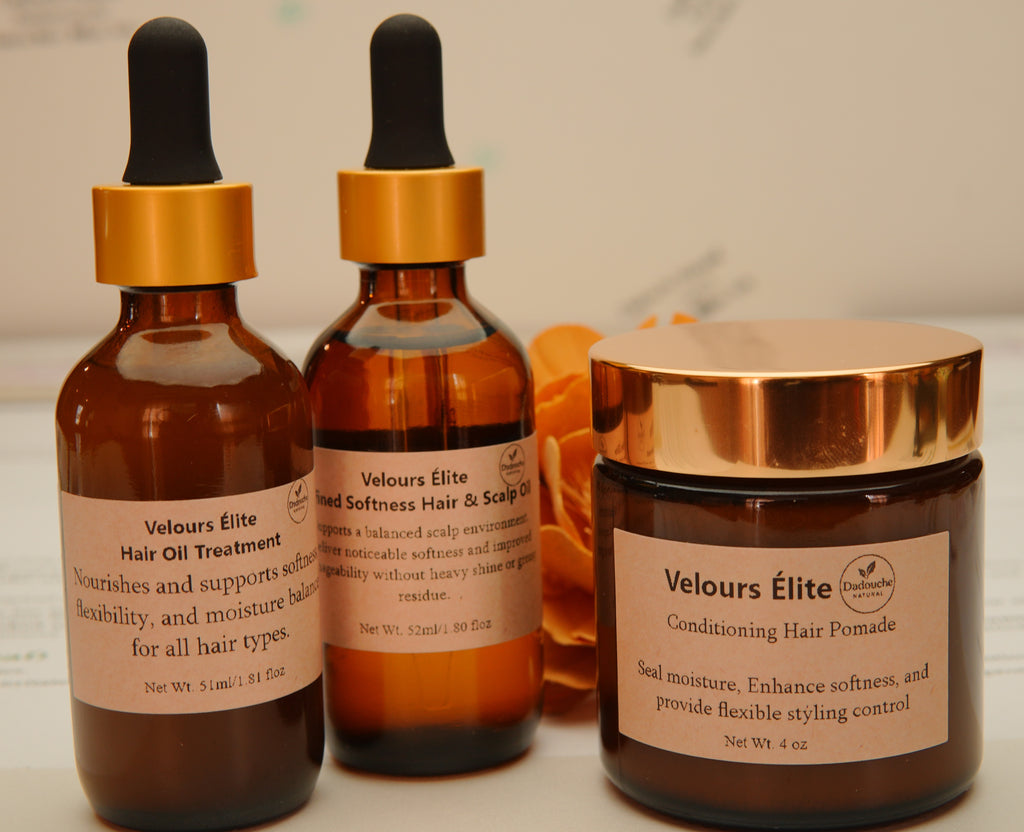Dadouche Signature Soaps and Hair Care Products - Bundle of 3 (1 soap and 2 Hair Products)